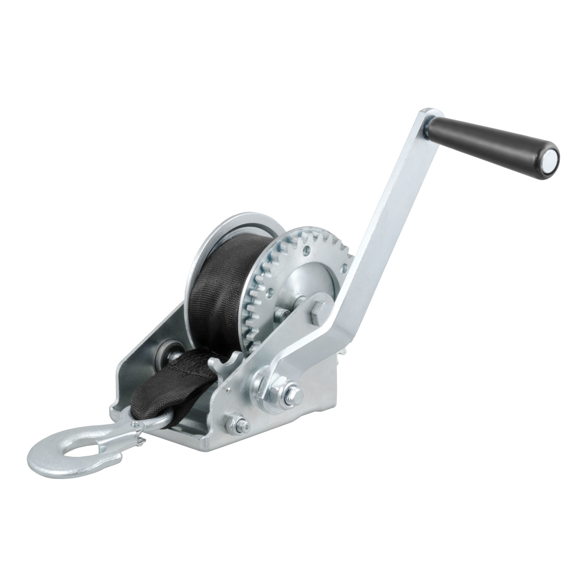 Curt Manufacturing, Hand Winch w 15ft. Strap 900 lbs, 6-1/2in. Handle, Load Capacity 900 lb, Model# 29433